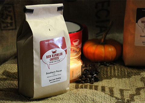 custom label on Rambleer Coffee packaging