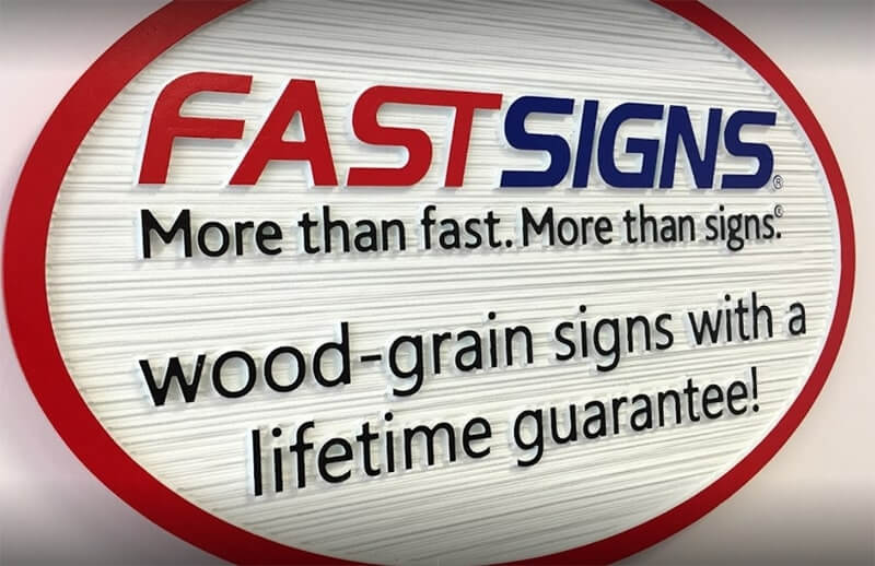 Red and blue Fast sign custom decal on the wall