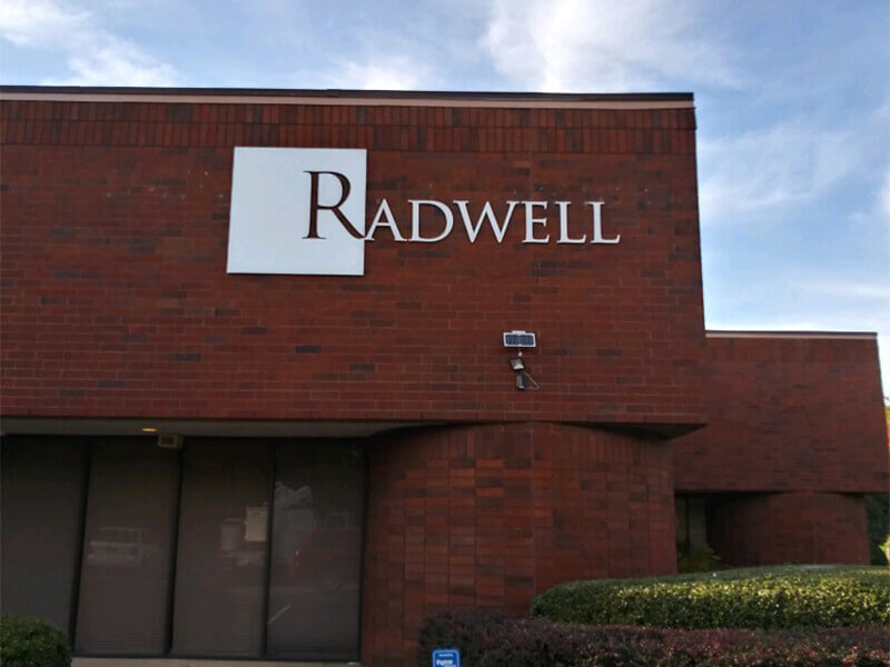 Radwell signage on the building