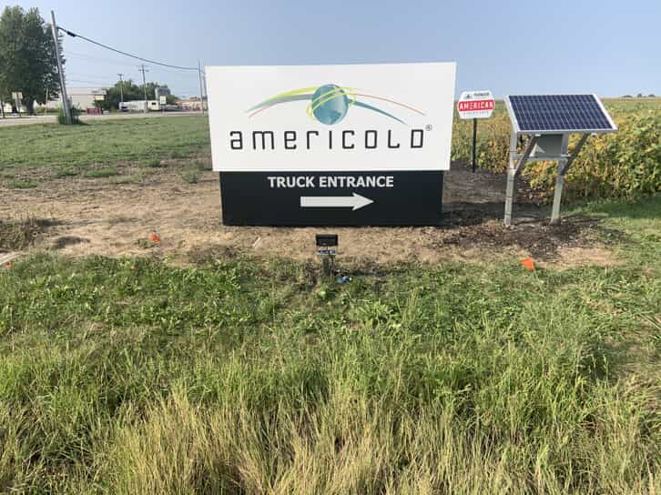 Americolo Truck Entrance Sign