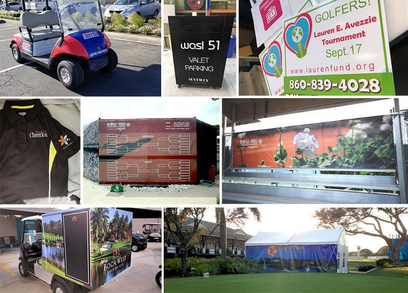examples of golf event signage created by FASTSIGNS of Detroit - Downtown