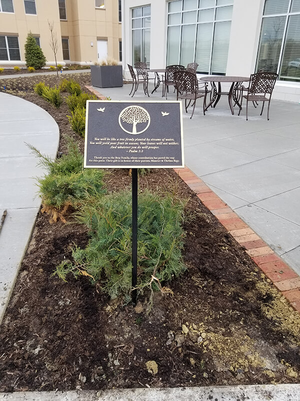 Black and gold theme exterior signage