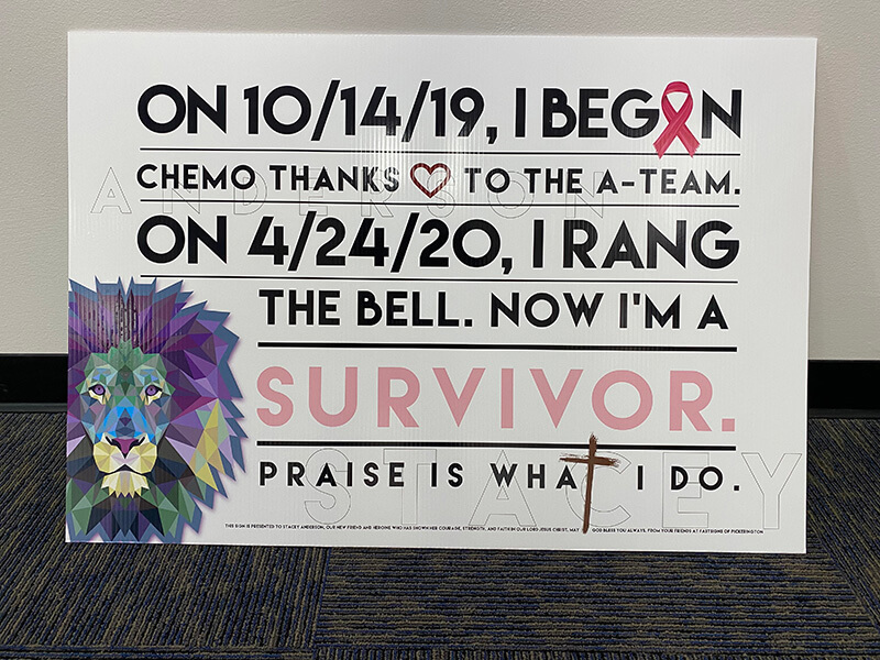 Custom decal with image of a lion 