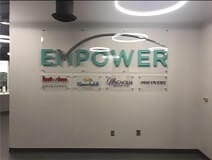 Empower custom decal on the wall