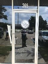 Custom dropery design sign on the door