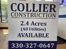 Collier Construction display Signage inside the office