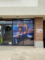 Advertisement in store door