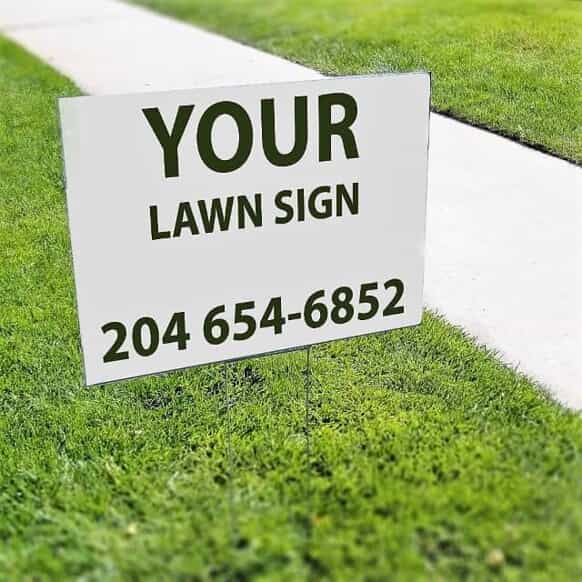 a basic yard sign advertising signs