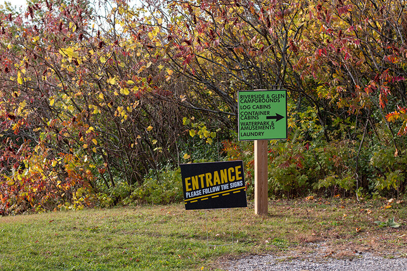 Entrance sign