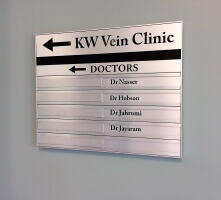 Directional signage for clinic