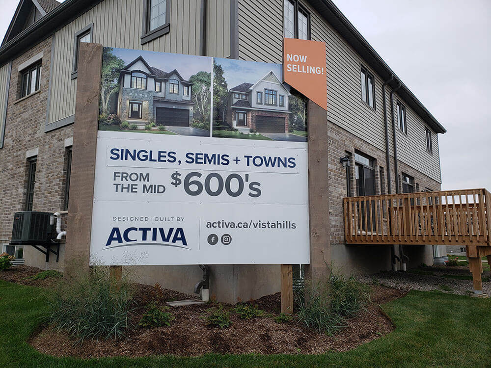 Activa for sale signage outside the building