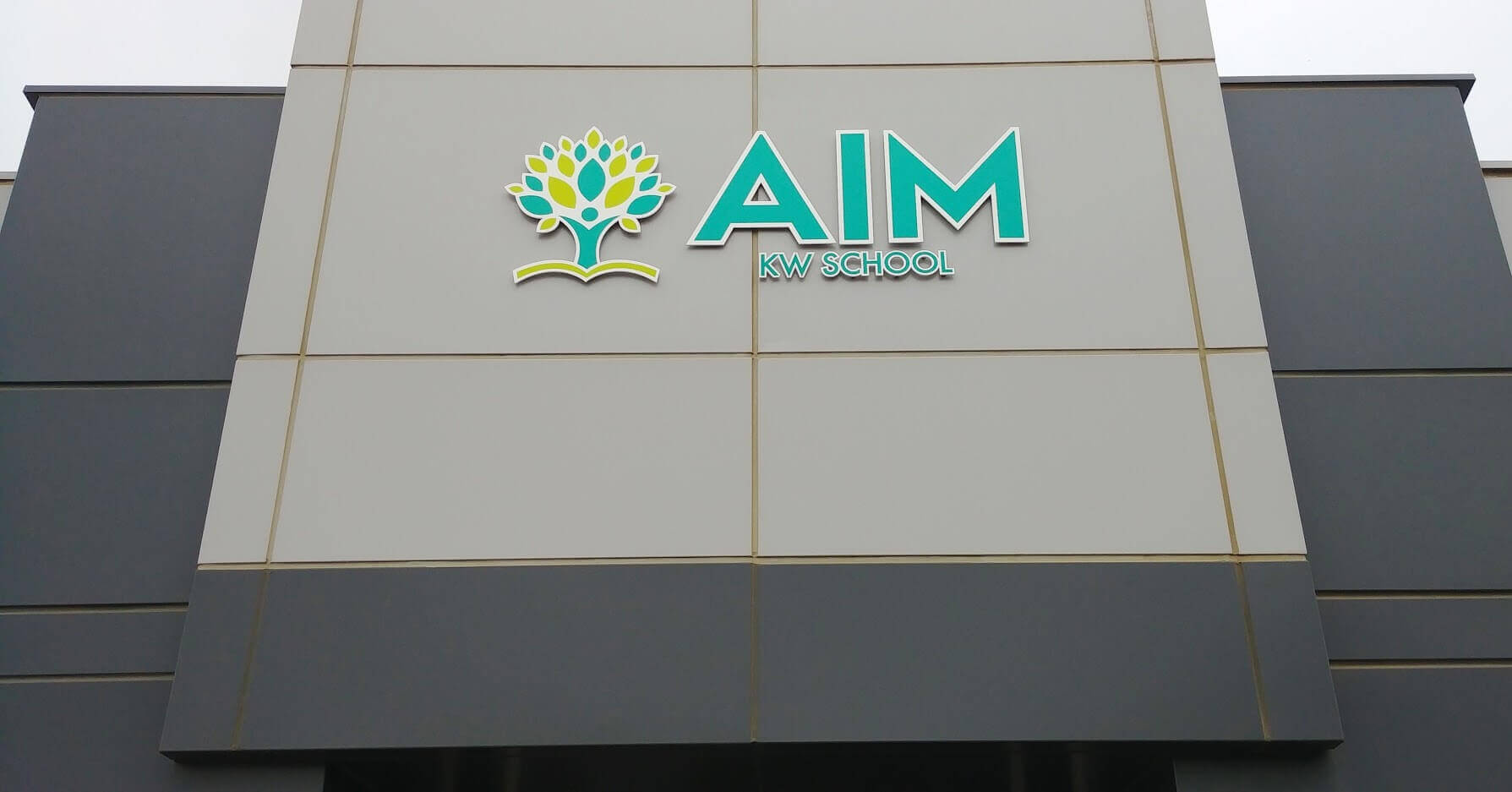 AIM channel signage on the wall
