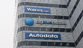 Custom sign on the building