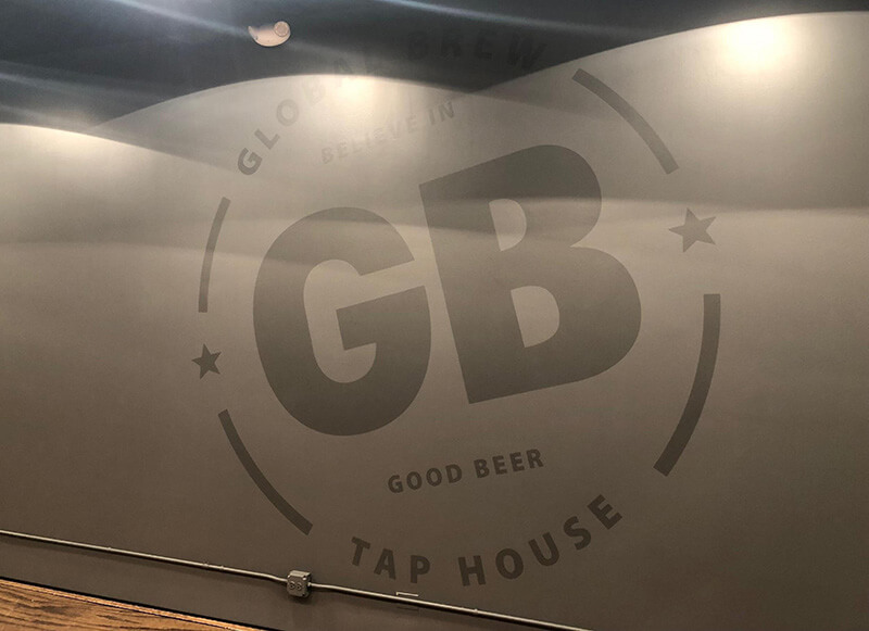 global brew tap house signage