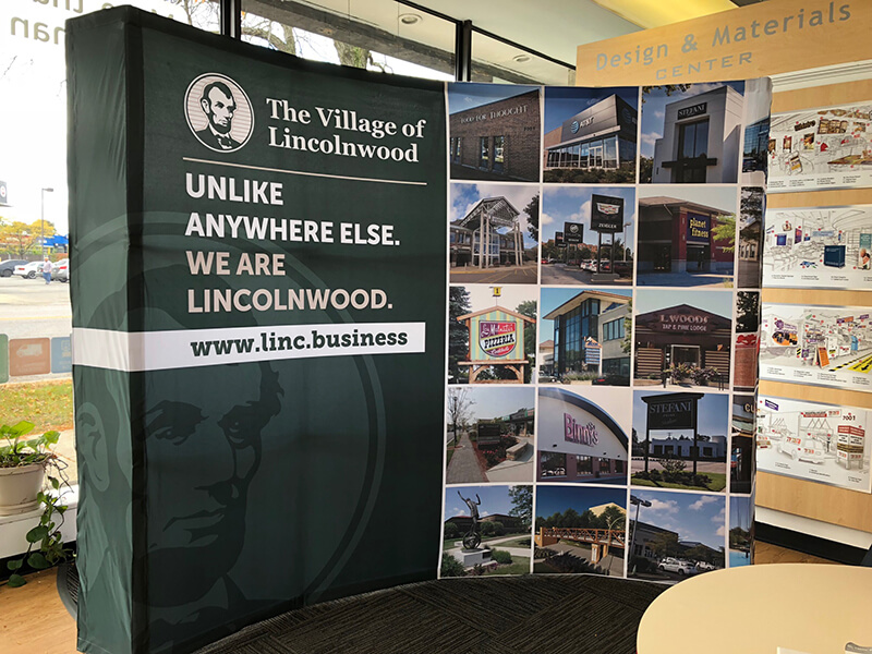 The village of Lincolnwood banner inside the office