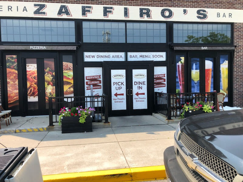 Zaffiro's bar business signage  on the store