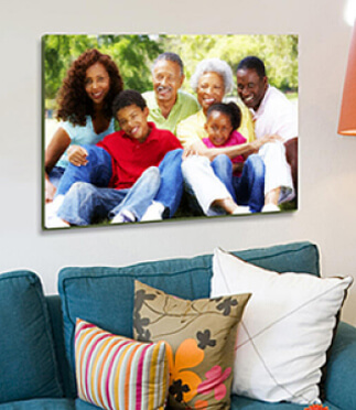 family portrait on a custom canvas