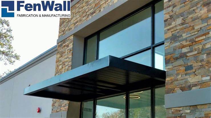 Fenwall London series cantilevered canopy on the window building