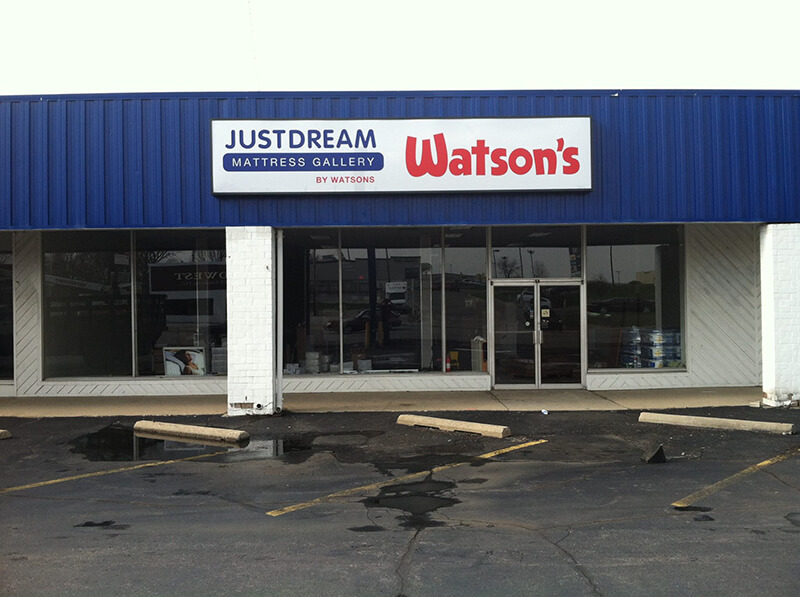 Watson's signage on the empty store