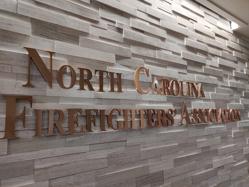 Custom Gold Wall Lettering