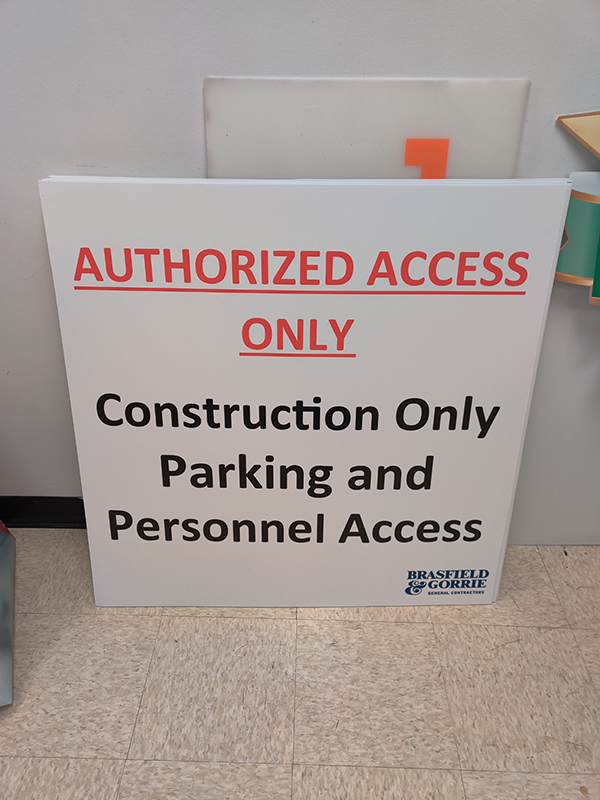 Custom sign for parking 