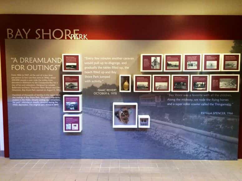 wall panels with information and images about Bay Shore Park