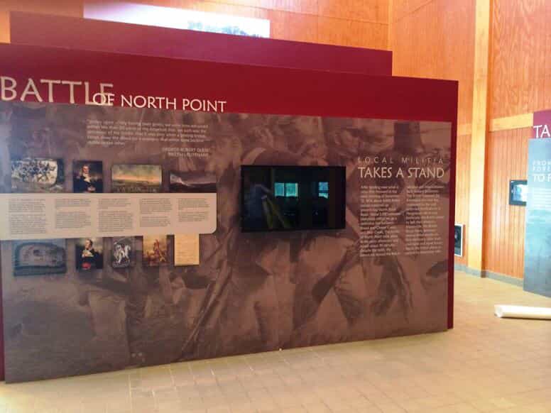 wall panels provide information on the battle of North Point