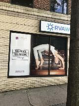 Shamin hotel advertisement on the window on the building