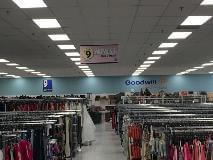Women's mix & match sign on the goodwill store