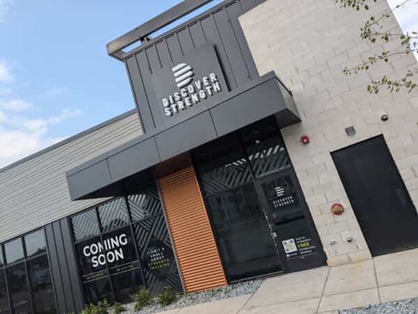 An image of the Discover Strength outdoor signage.