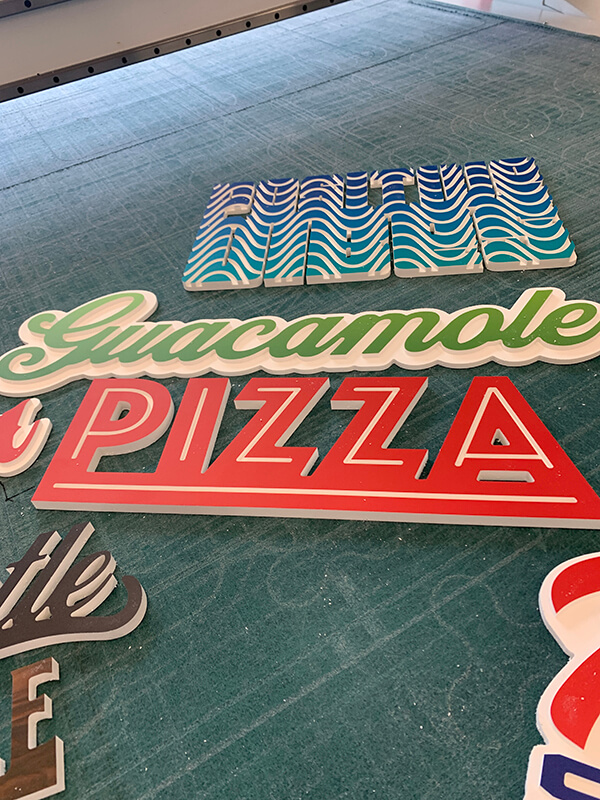 large custom lettering sign