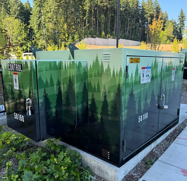 An image of FASTSIGNS outdoor graphics.