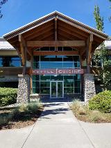 Kettle cuisine sign  on the entrance of the establishment