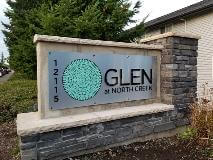 Glenn signage monument on the side on the establishment