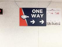One way signage on the wall