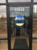  10618 Custom decal on the glass door