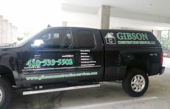 Gibson construction uses custom vehicle wraps