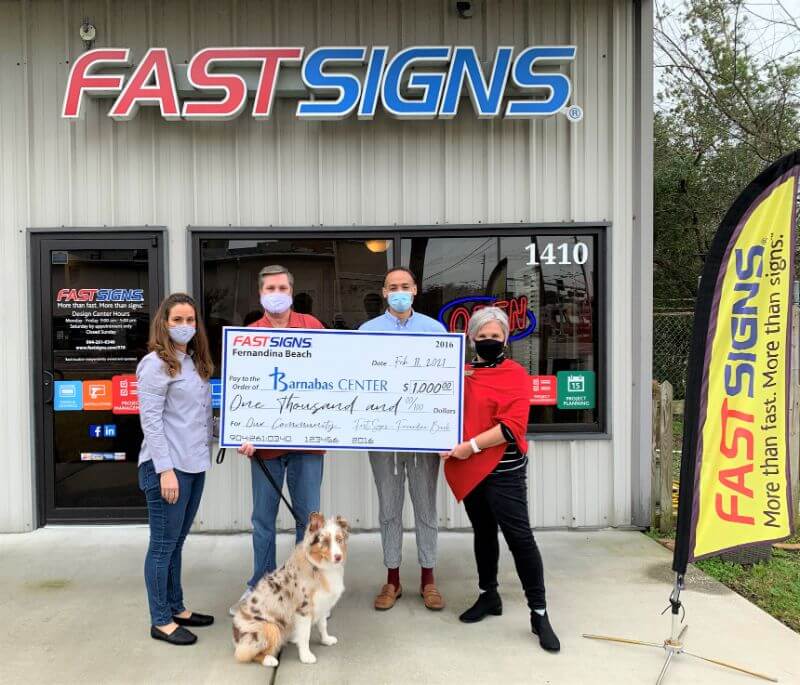 Fastsigns Donations to barnabas center