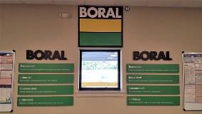 Boral custom decal on the wall