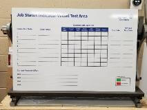 Job-status indicator vessel test area decal