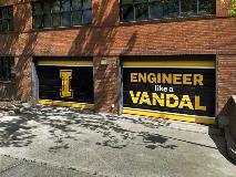 Wall graphics of Idaho garage door