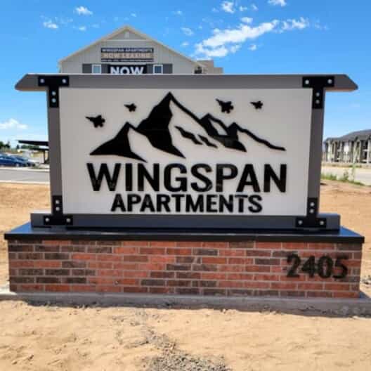 An image of an outdoor monument sign.