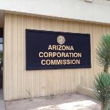 Black and gold arizona corporation center custom sign
