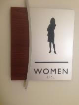 Bathroom sign on the wall