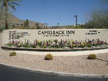 Camelback inn dimensional sign on the inn entrance