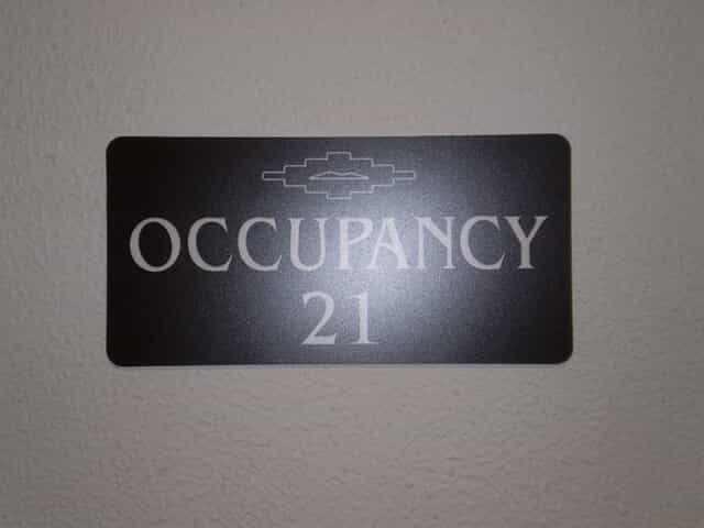 Occupancy custom decal on the wall