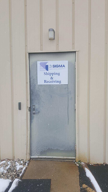 Sigma Custom decal on the front door