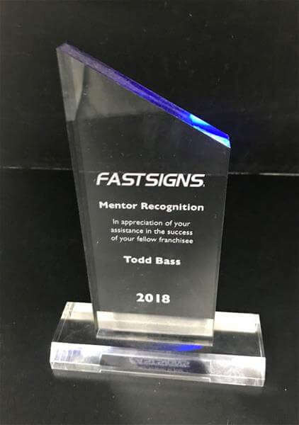 FASTSIGNS Mentor Recognition 2018