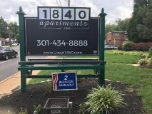 Custom exterior signage on the side of the road