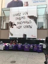 Custom banner on the building